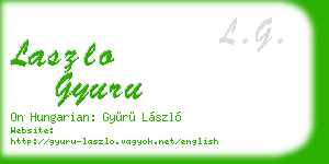 laszlo gyuru business card